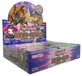 A boxed display box of Yu-Gi-Oh! Battle Legend card packs on a plain white background. The packaging features colorful anime artwork with characters and the Konami and Yu-Gi-Oh! Battle Legend branding.