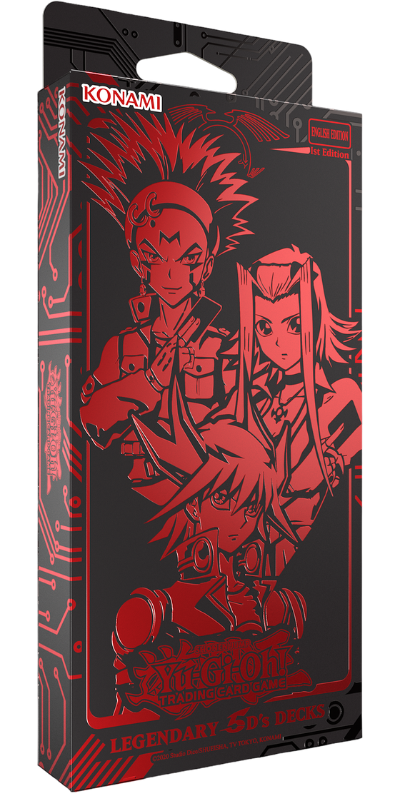 Konami Yu-Gi-Oh! The Card Game Legendary Syn Link card pack in its original retail packaging, featuring red anime character artwork on a black background.