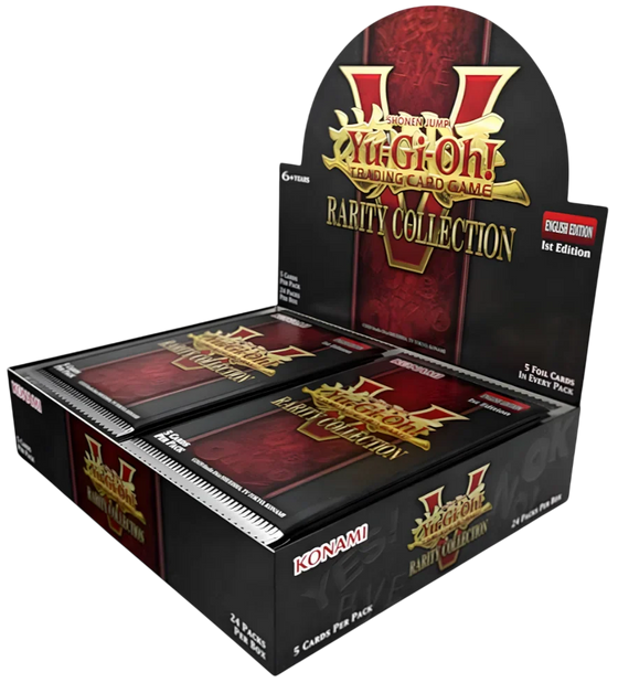 Konami Yu-Gi-Oh!  Card Game Rarity Collection 5 1st Edition display box containing 24 booster packs.