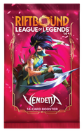 A Riftbound: Vendetta 14-card booster pack with Akali artwork